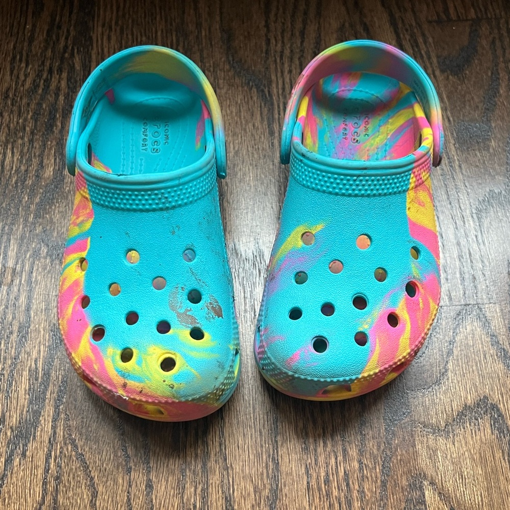CROCS Blue and Pink Water Shoes